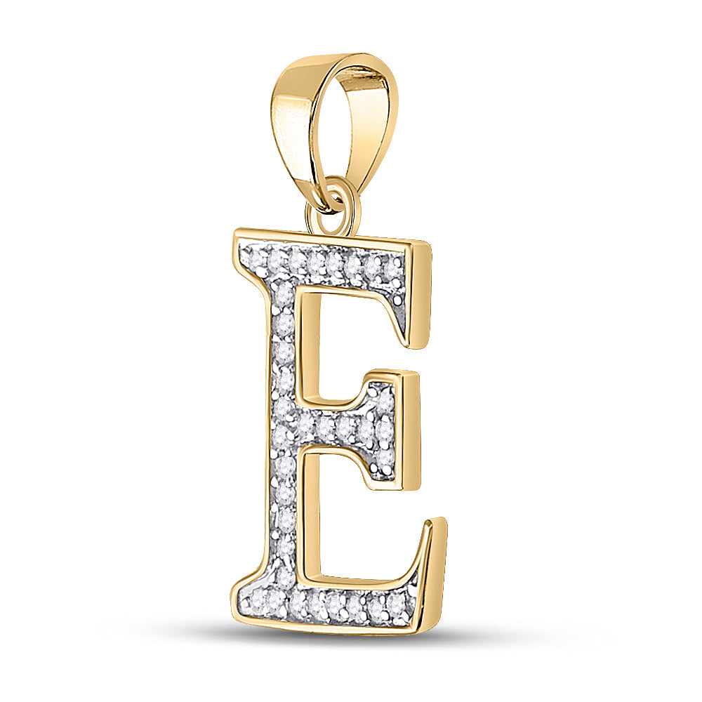 1/12CTW-DIA P1P2 LADIES INITIAL "E" PENDANT Daisy Joyeria