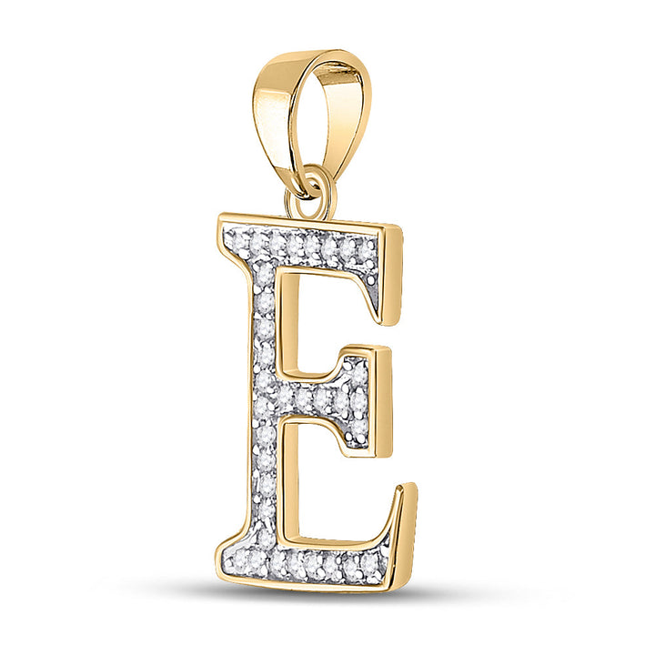 1/12CTW-DIA P1P2 LADIES INITIAL "E" PENDANT Daisy Joyeria