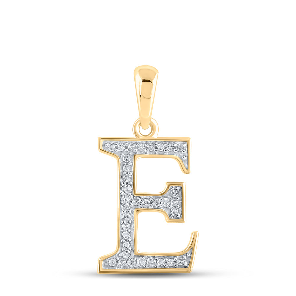 1/12CTW-DIA P1P2 LADIES INITIAL "E" PENDANT Daisy Joyeria