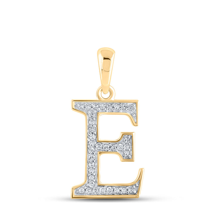1/12CTW-DIA P1P2 LADIES INITIAL "E" PENDANT Daisy Joyeria