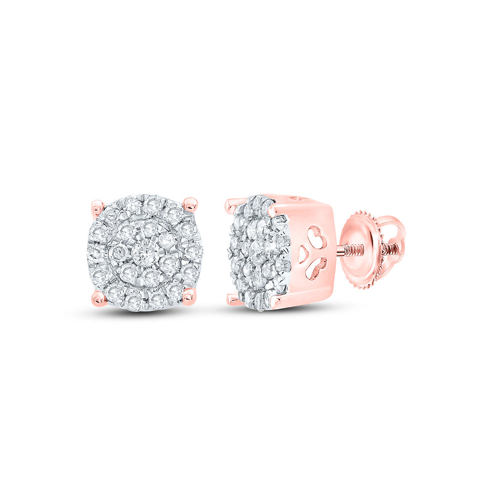1/8CTW-NAT DIA CINDY ROUND EARRING Daisy Joyeria