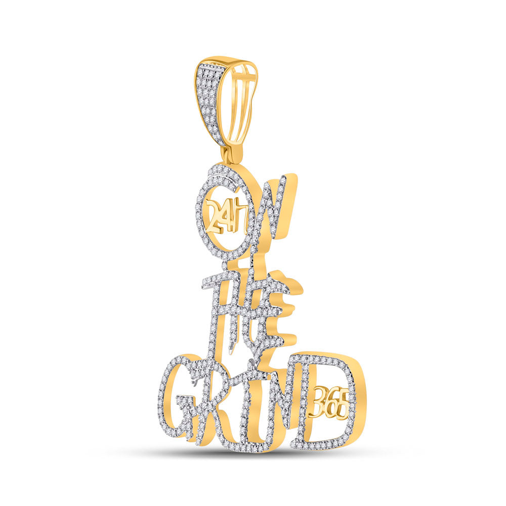 3/4 CTW-DIA P1P2 24 AND 365 ON THE GROUND MENS CHARM Daisy Joyeria
