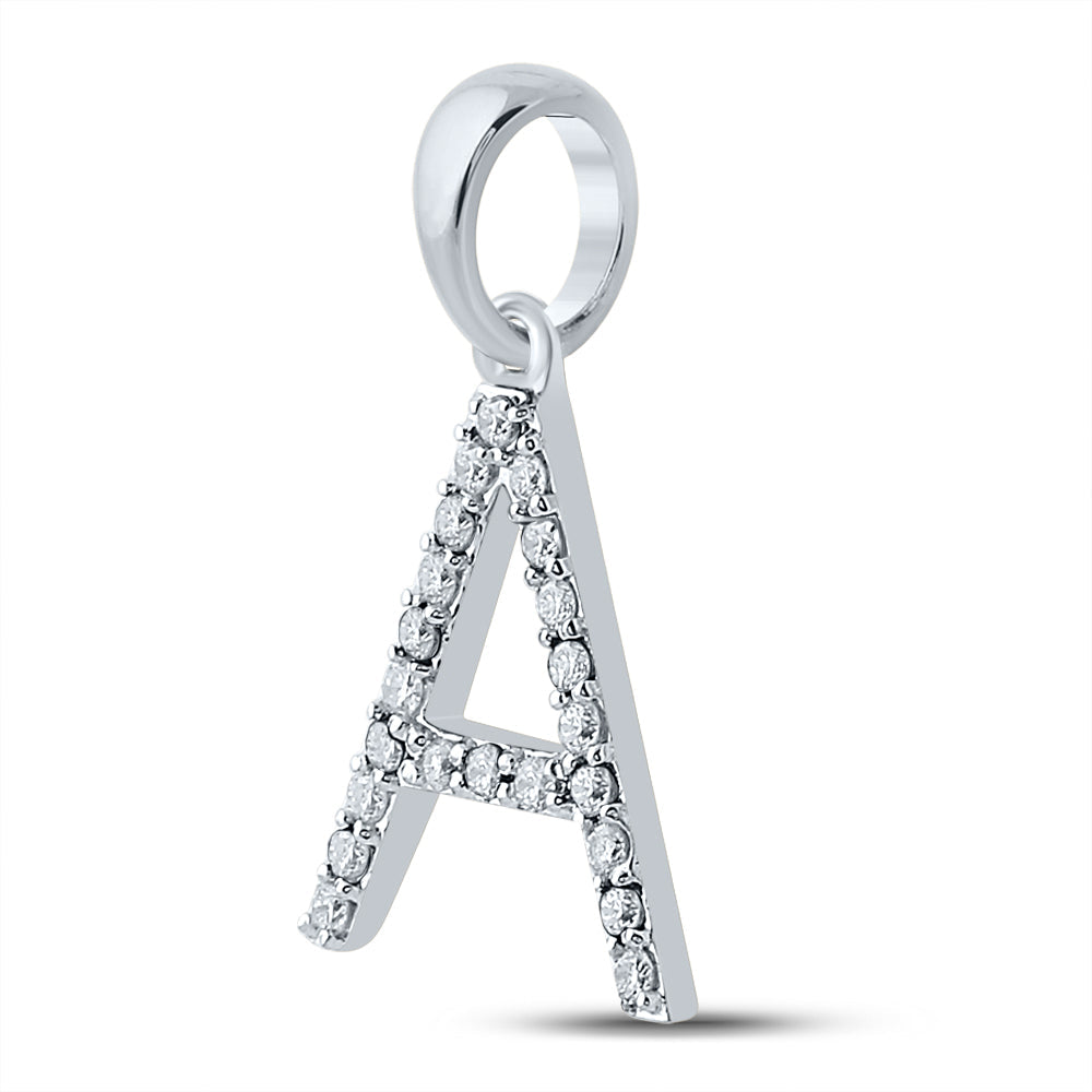 1/5CT-DIA CN LADIES INITIAL "A" PENDANT Daisy Joyeria