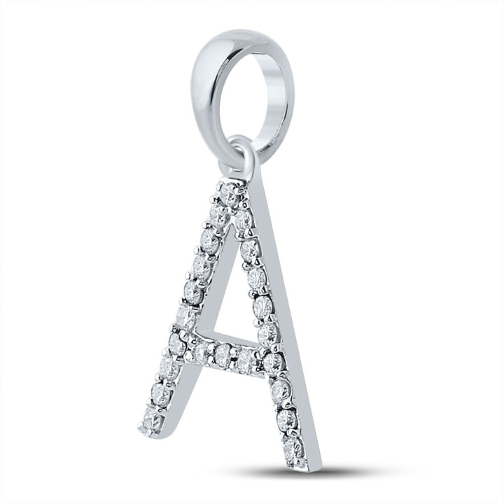 1/5CT-DIA CN LADIES INITIAL "A" PENDANT Daisy Joyeria