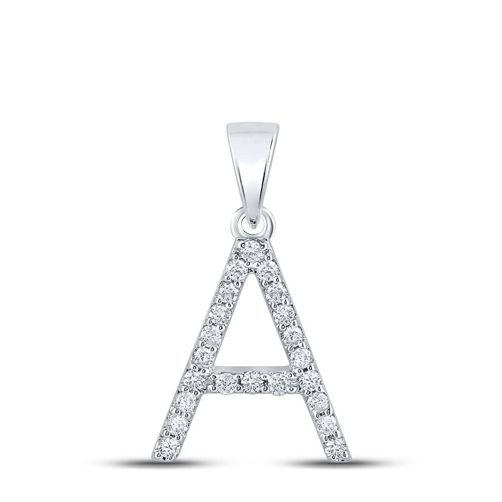 1/5CT-DIA CN LADIES INITIAL "A" PENDANT Daisy Joyeria