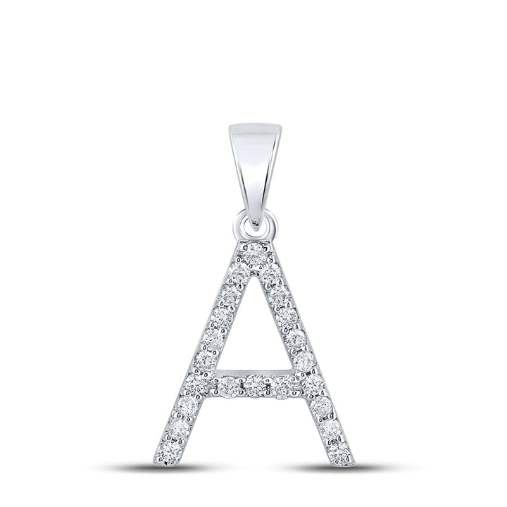 1/5CT-DIA CN LADIES INITIAL "A" PENDANT Daisy Joyeria