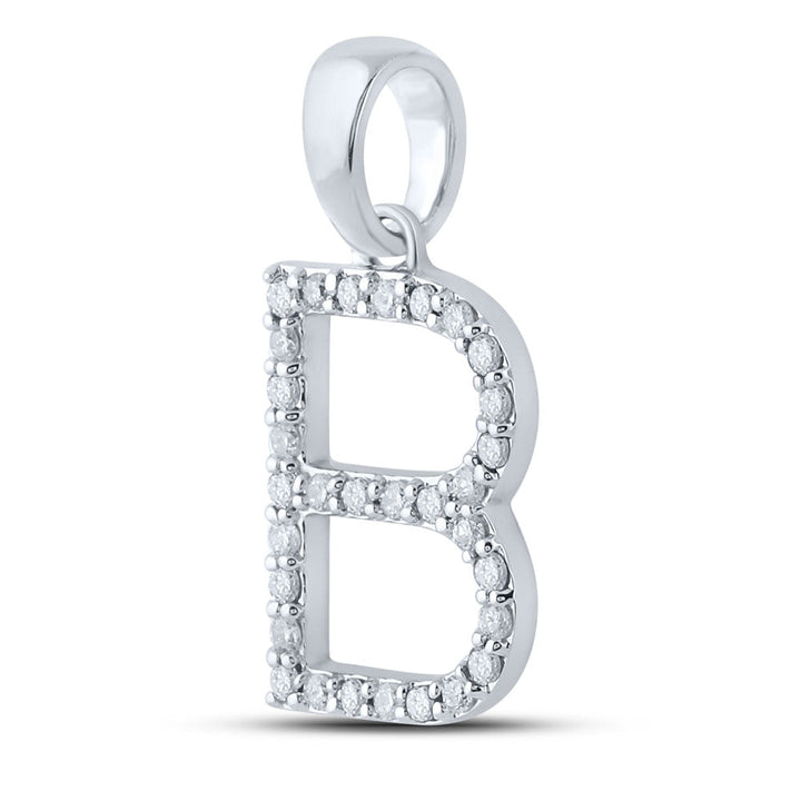 1/4CT-DIA  CN LADIES INITIAL "B" PENDANT Daisy Joyeria