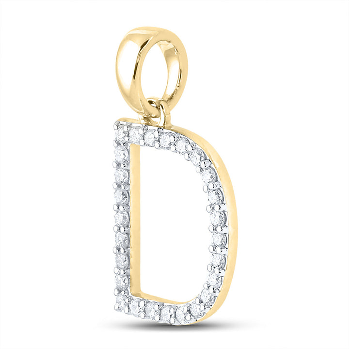 1/5CT-DIA CN LADIES INITIAL "D" PENDANT Daisy Joyeria