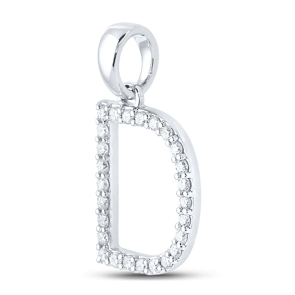 1/5CT-DIA CN LADIES INITIAL "D" PENDANT Daisy Joyeria