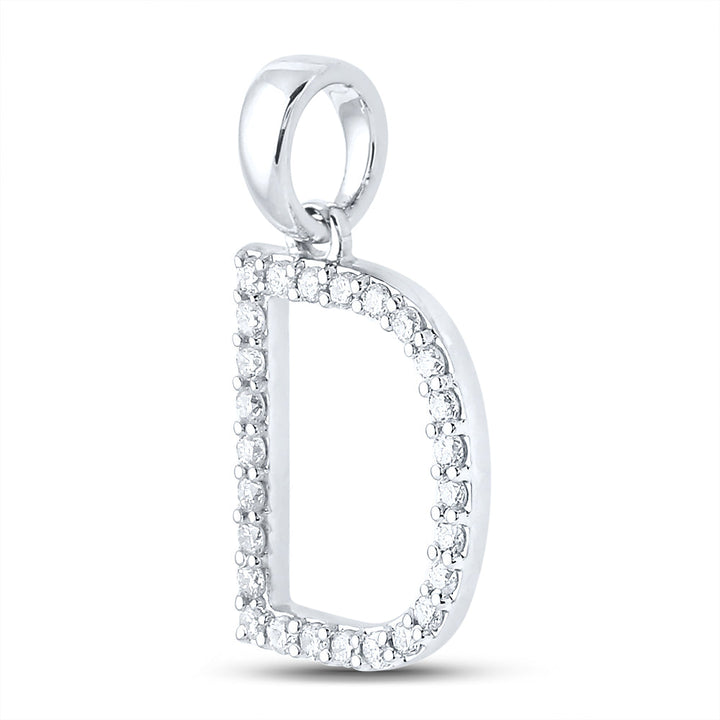 1/5CT-DIA CN LADIES INITIAL "D" PENDANT Daisy Joyeria