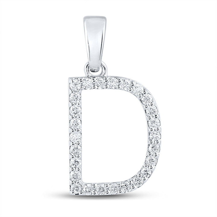 1/5CT-DIA CN LADIES INITIAL "D" PENDANT Daisy Joyeria