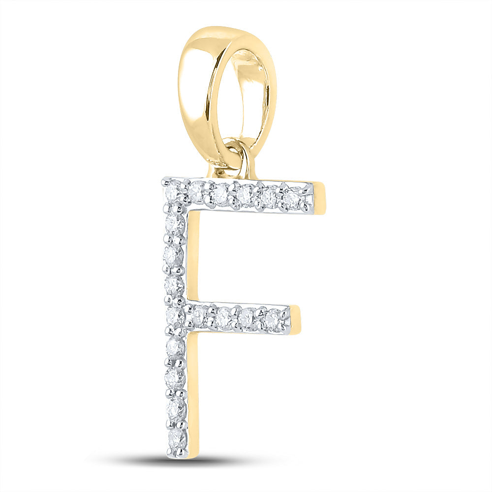 1/8CT-DIA CN LADIES INITIAL "F" PENDANT Daisy Joyeria