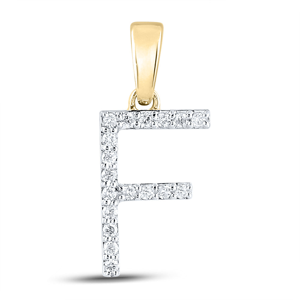 1/8CT-DIA CN LADIES INITIAL "F" PENDANT Daisy Joyeria
