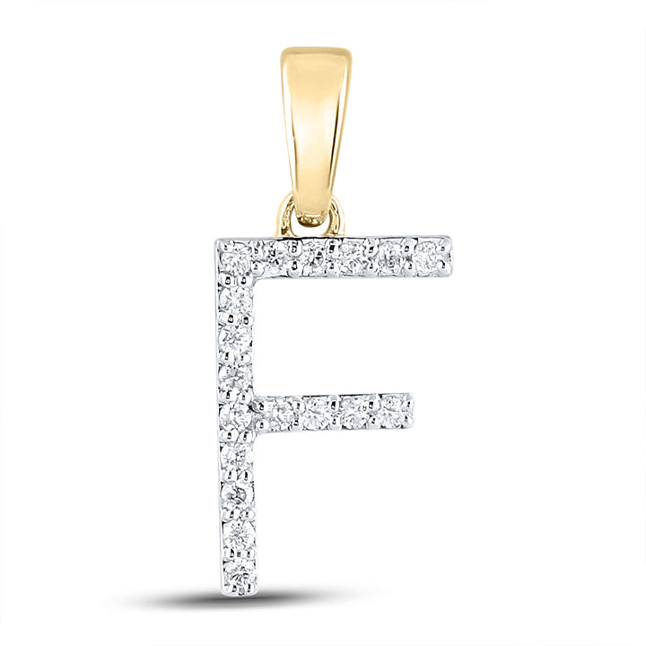 1/8CT-DIA CN LADIES INITIAL "F" PENDANT Daisy Joyeria