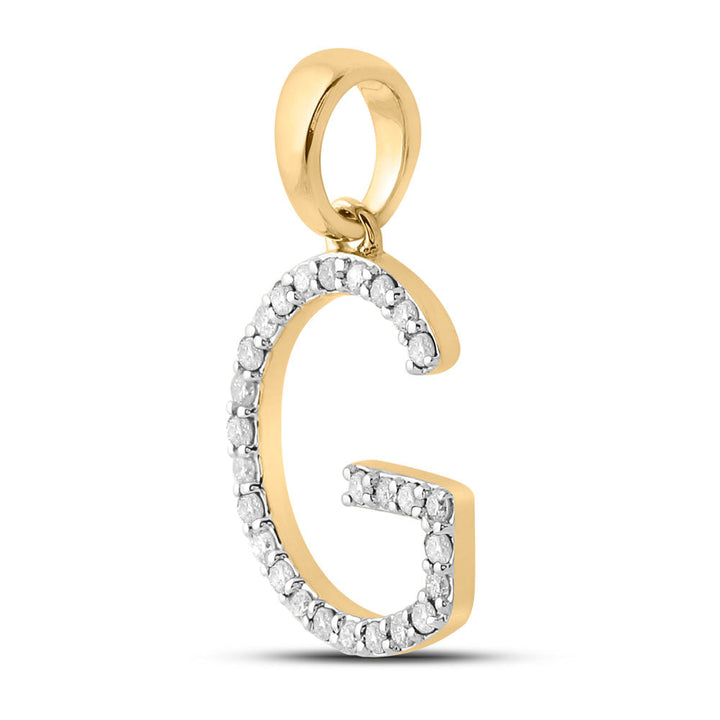 1/5CT-DIA CN LADIES INITIAL "G" PENDANT Daisy Joyeria