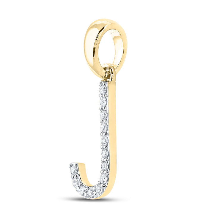 1/10CT-DIA CN LADIES INITIAL "J" PENDANT Daisy Joyeria