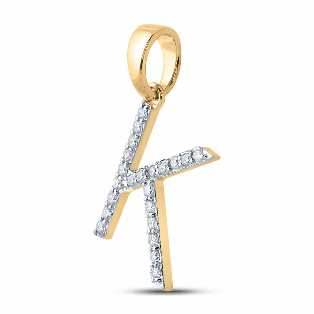 1/6CT-DIA CN LADIES INITIAL "K" PENDANT Daisy Joyeria
