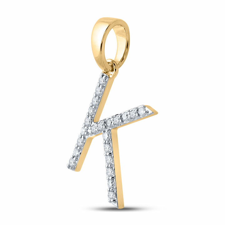 1/6CT-DIA CN LADIES INITIAL "K" PENDANT Daisy Joyeria