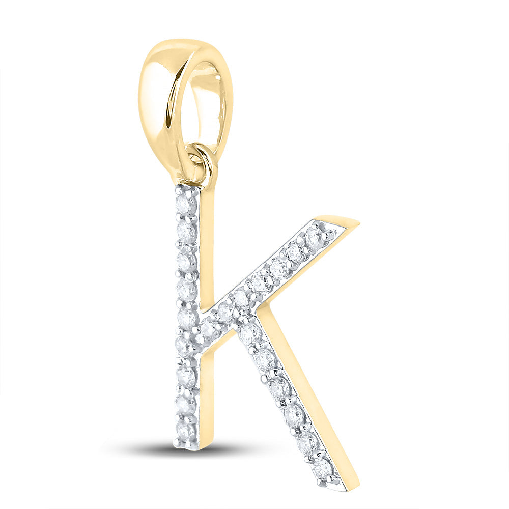 1/6CT-DIA CN LADIES INITIAL "K" PENDANT Daisy Joyeria
