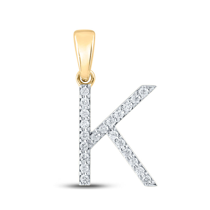 1/6CT-DIA CN LADIES INITIAL "K" PENDANT Daisy Joyeria