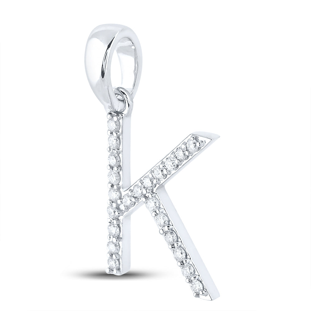 1/6CT-DIA CN LADIES INITIAL "K" PENDANT Daisy Joyeria