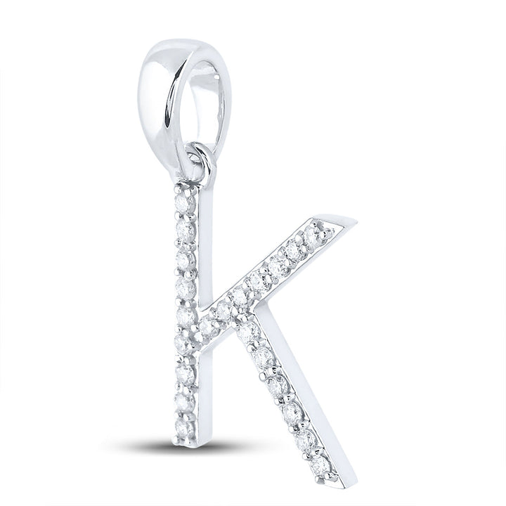 1/6CT-DIA CN LADIES INITIAL "K" PENDANT Daisy Joyeria