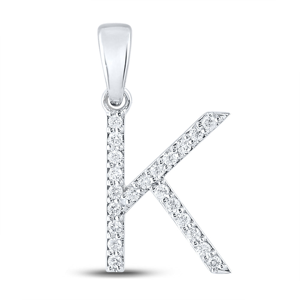 1/6CT-DIA CN LADIES INITIAL "K" PENDANT Daisy Joyeria