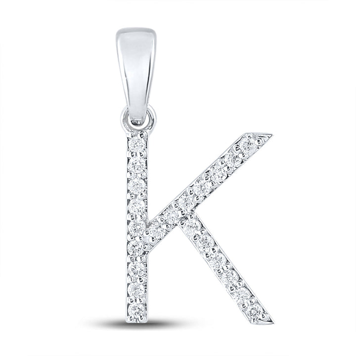 1/6CT-DIA CN LADIES INITIAL "K" PENDANT Daisy Joyeria