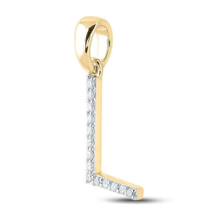 1/8CT-DIA CN LADIES INITIAL "L" PENDANT Daisy Joyeria