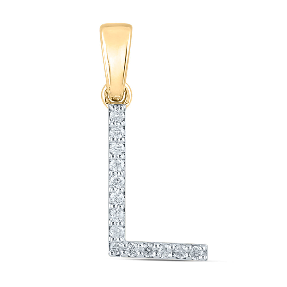 1/8CT-DIA CN LADIES INITIAL "L" PENDANT Daisy Joyeria