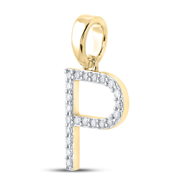 1/6CT-DIA CN LADIES INITIAL "P" PENDANT Daisy Joyeria