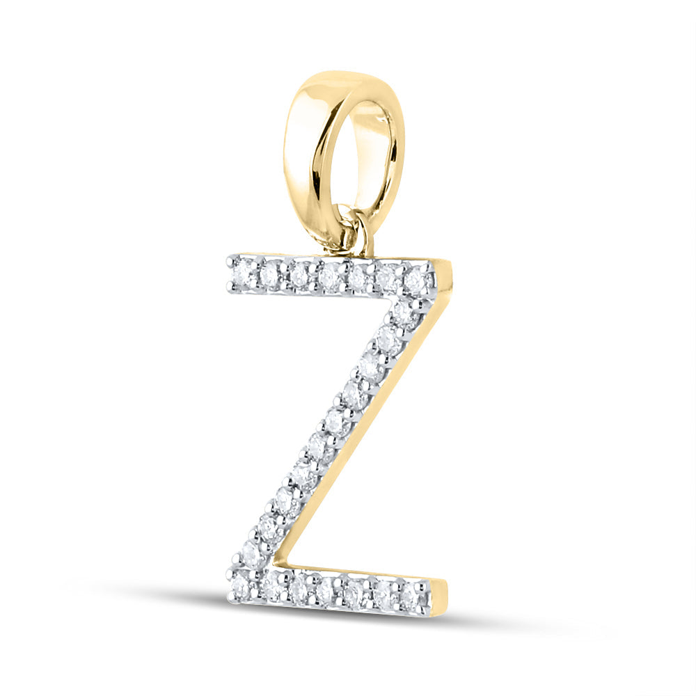 1/5CT-DIA CN LADIES INITIAL "Z" PENDANT Daisy Joyeria