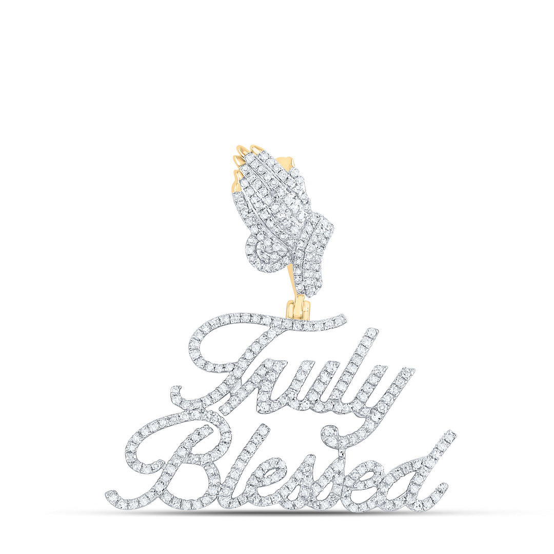 1CTW-DIA CN TRULY BLESSED MENS CHARM Daisy Joyeria