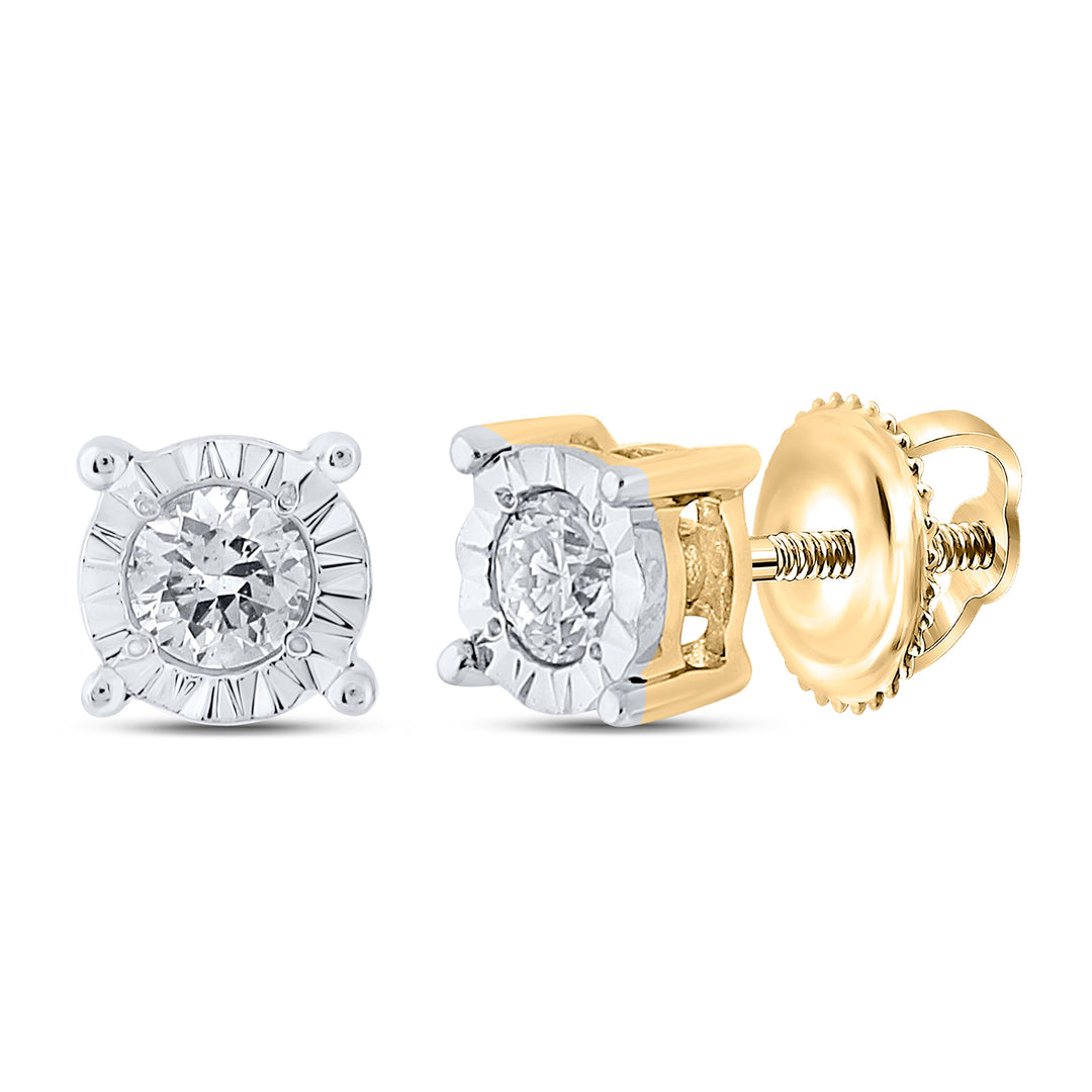 1/8CT-DIA NK ROUND EARRING Daisy Joyeria