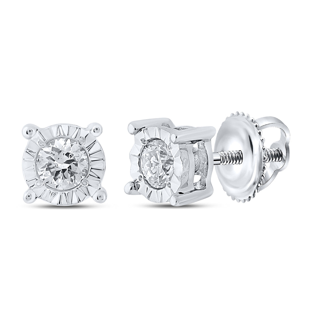 1/8CT-DIA NK ROUND EARRING Daisy Joyeria