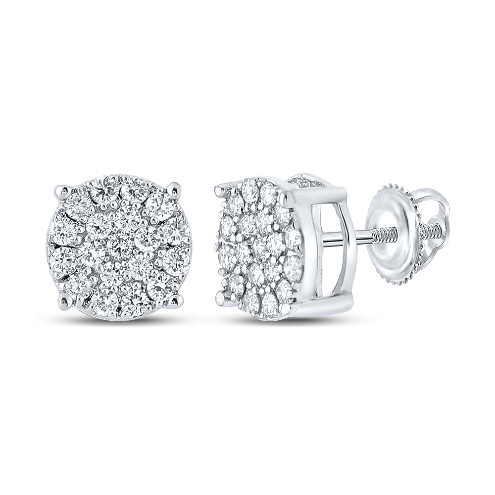 3/8CTW-DIA NK ROUND EARRING Daisy Joyeria