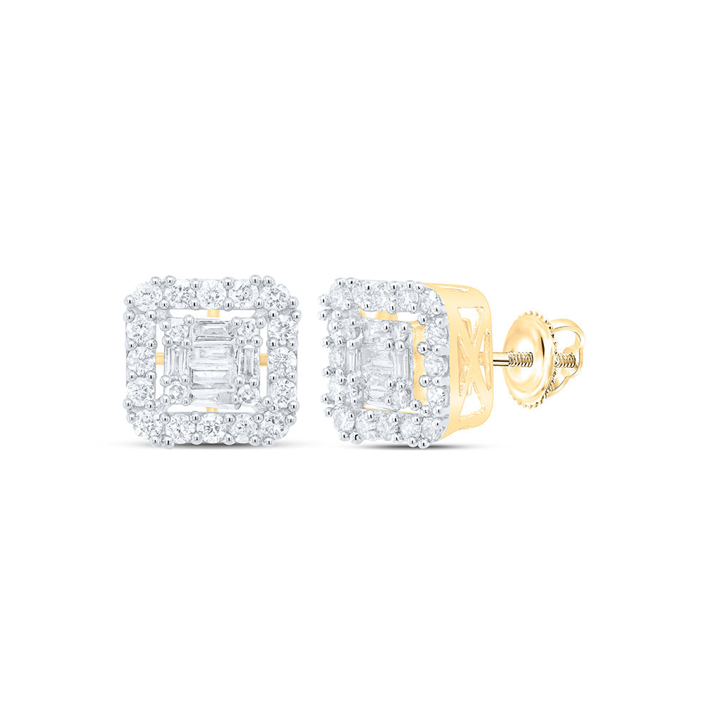 5/8CTW-DIA NK SQUARE EARRING Daisy Joyeria