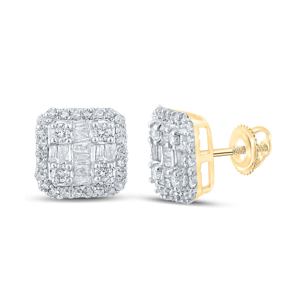1/2CT-DIA NK SQUARE EARRING Daisy Joyeria