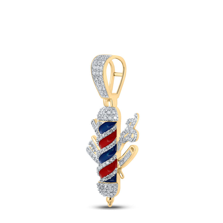 7/8CT-DIA NK BARBAR POLE MENS CHARM Daisy Joyeria