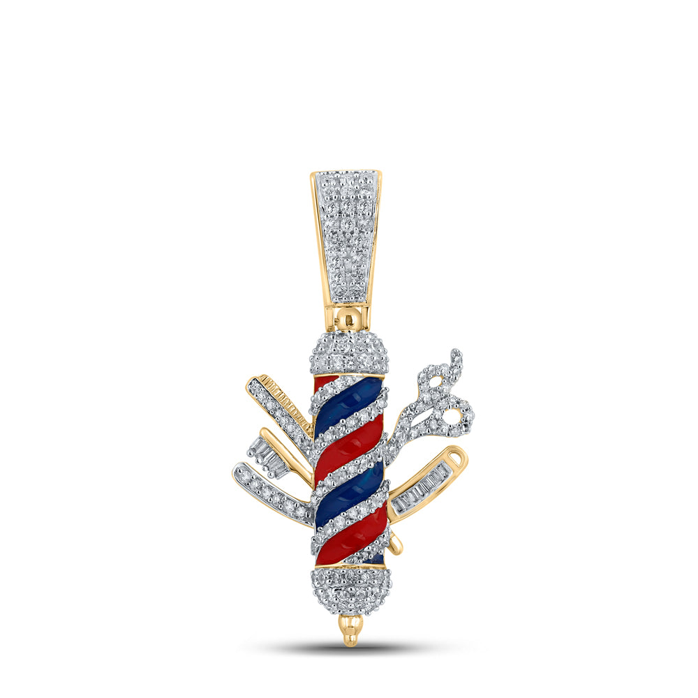 7/8CT-DIA NK BARBAR POLE MENS CHARM Daisy Joyeria