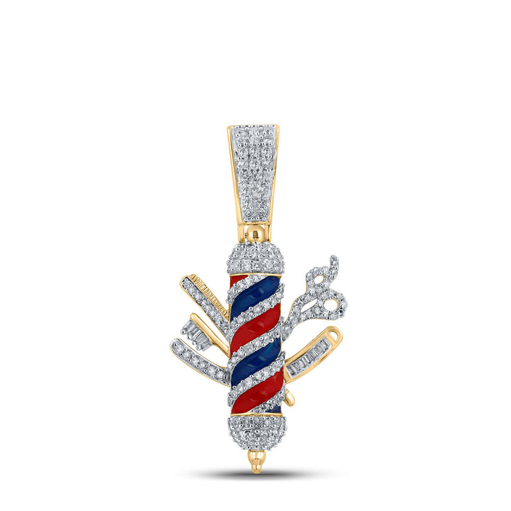 7/8CT-DIA NK BARBAR POLE MENS CHARM Daisy Joyeria