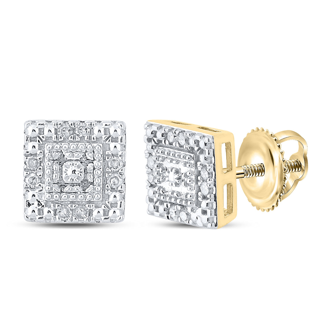 1/8CT-DIA P3 GIFT SQUARE EARRING Daisy Joyeria