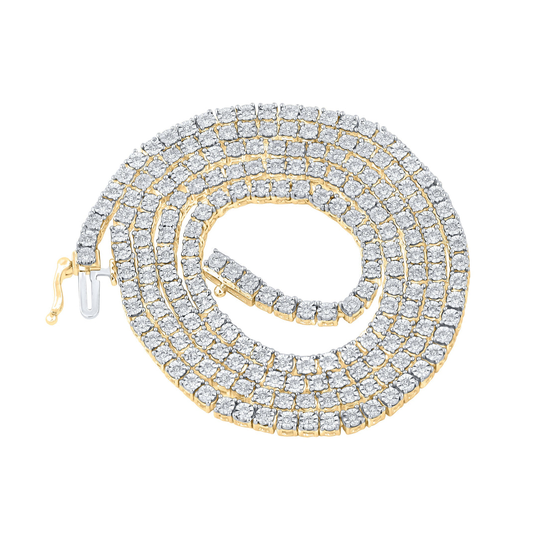1 1/3CTW-DIA CN 2.90MM MENS DIAMOND FANUK CHAIN (22 INCH) Daisy Joyeria