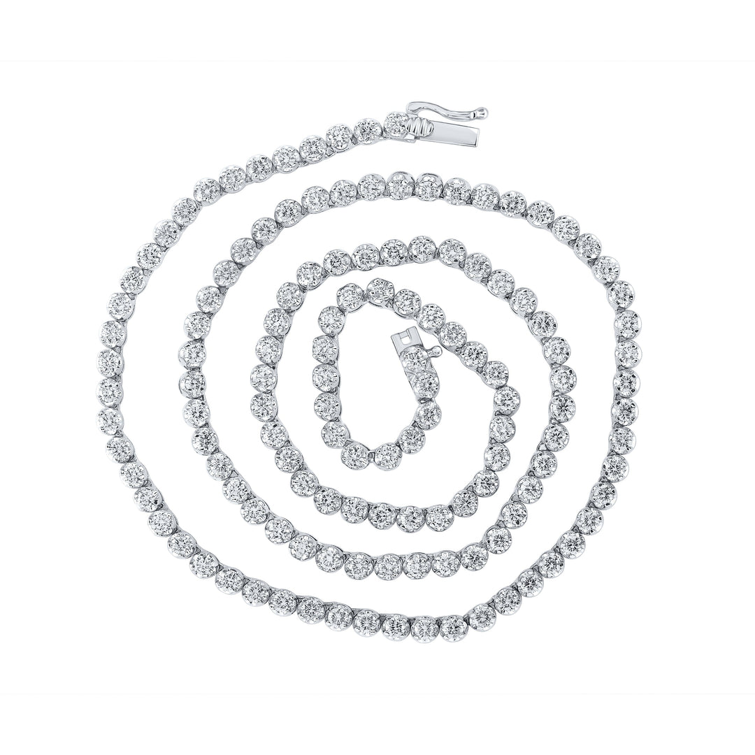 9 CTW-DIA NK (3.70MM) TENNIS CHAIN (20 INCH) Daisy Joyeria