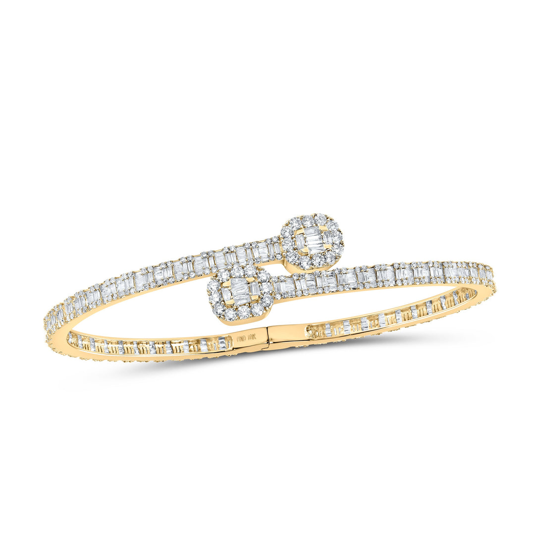 4 1/4CTW-NAT DIA NK CUFF BANGLE (71X59MM) Daisy Joyeria