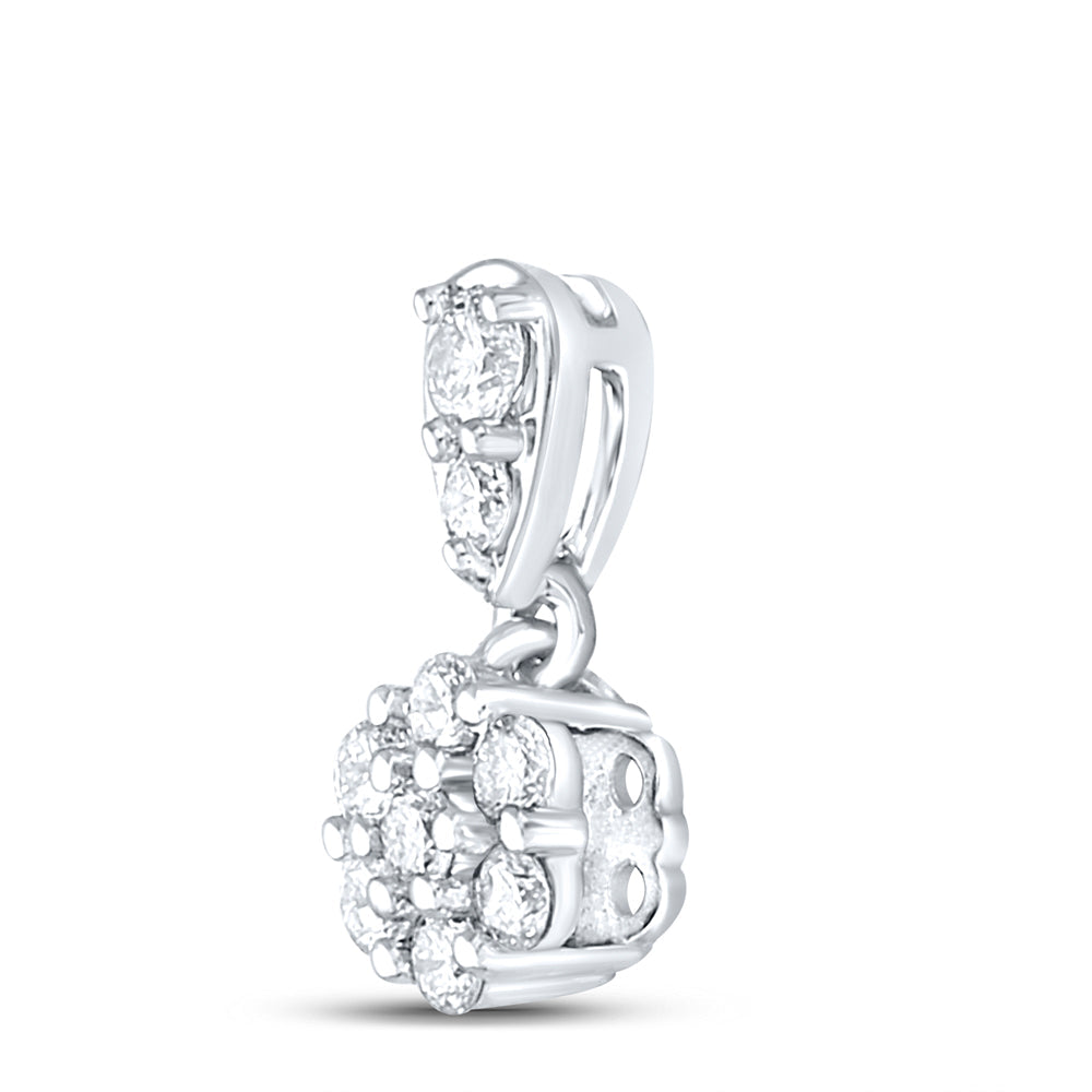 1/5CTW-DIA CN FASHION FLOWER PENDANT Daisy Joyeria