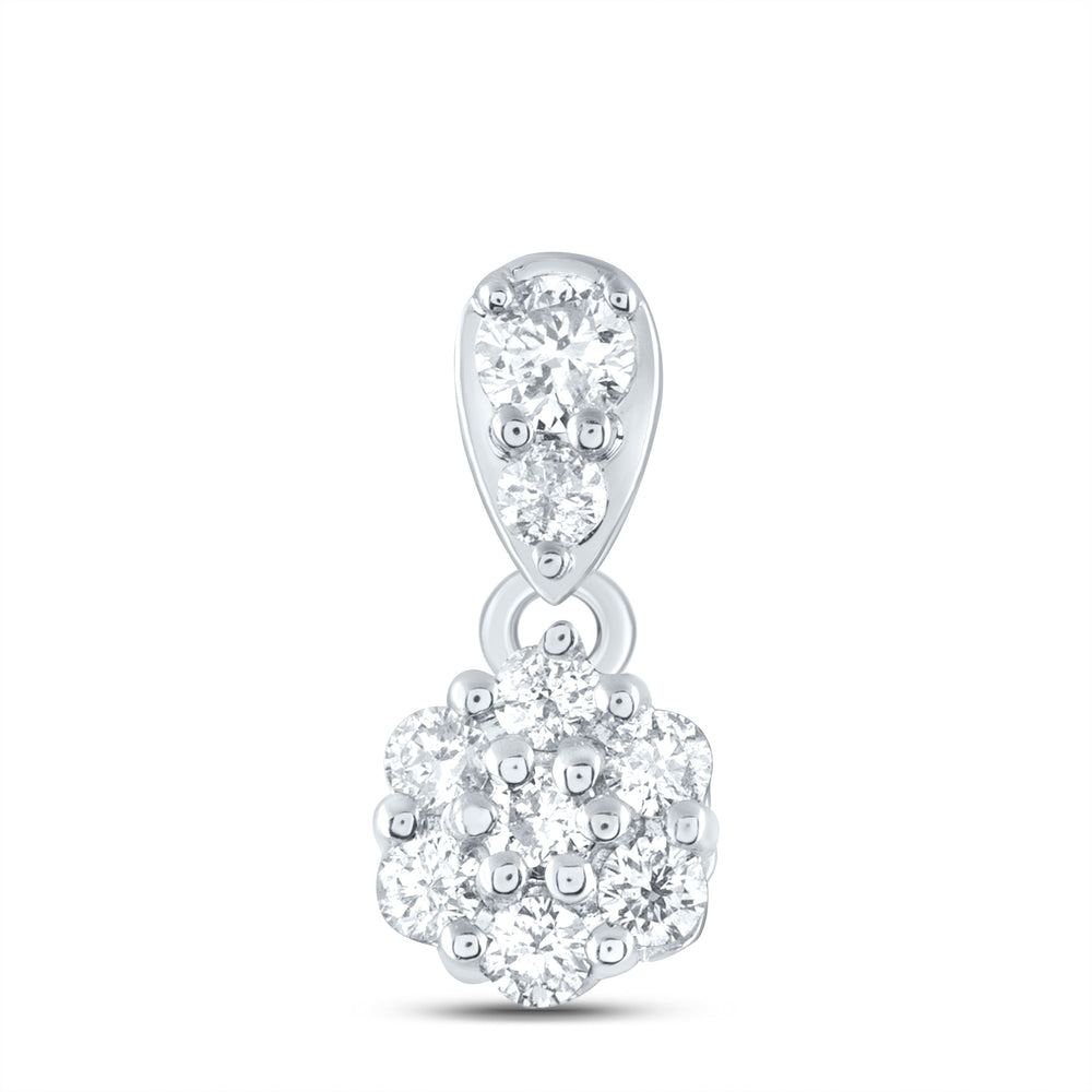 1/5CTW-DIA CN FASHION FLOWER PENDANT Daisy Joyeria