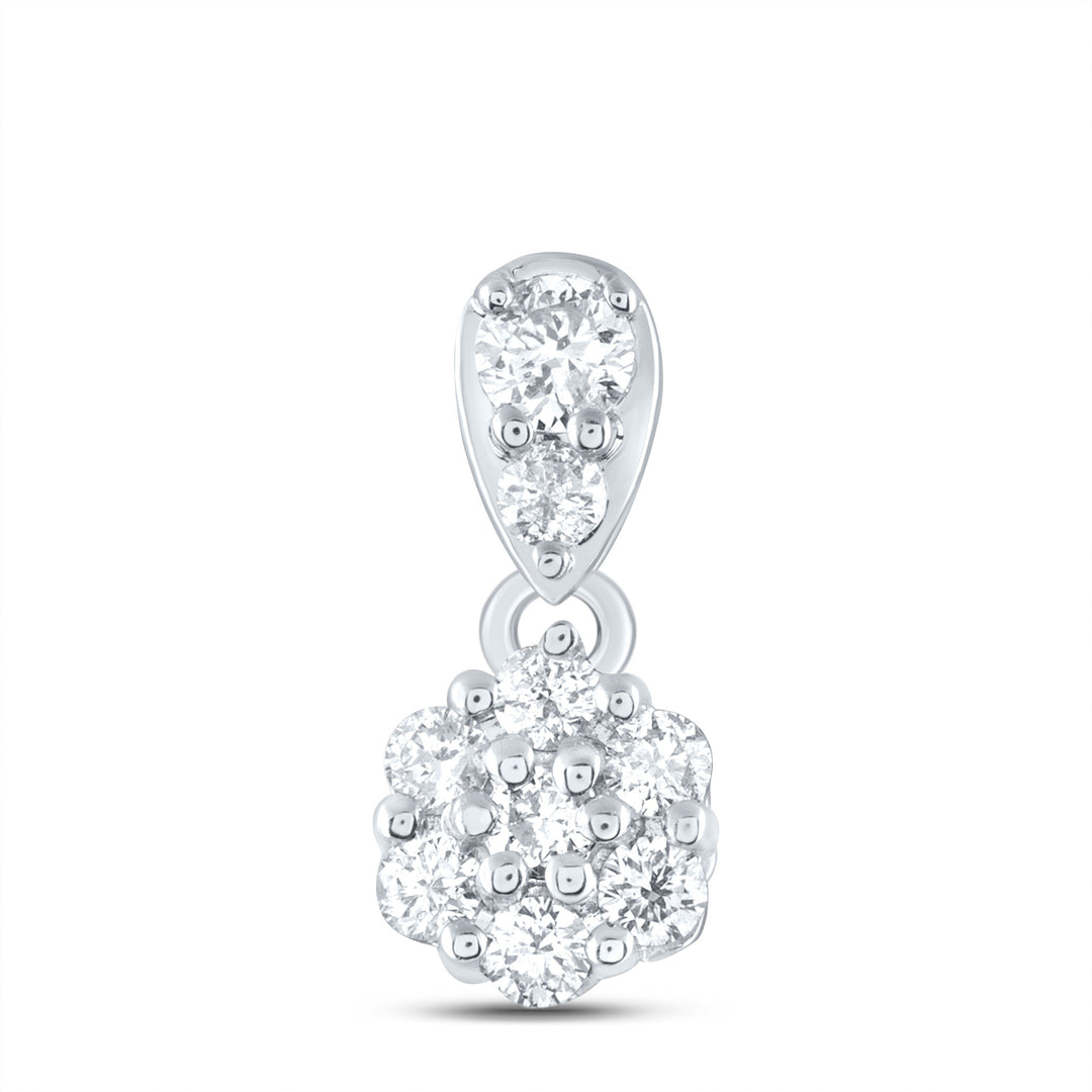 1/5CTW-DIA CN FASHION FLOWER PENDANT Daisy Joyeria