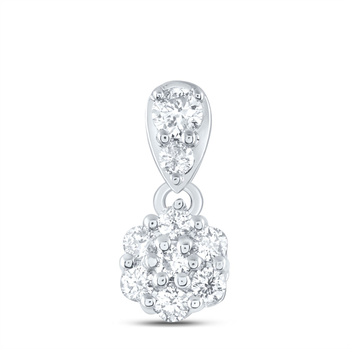 1/5CTW-DIA CN FASHION FLOWER PENDANT Daisy Joyeria