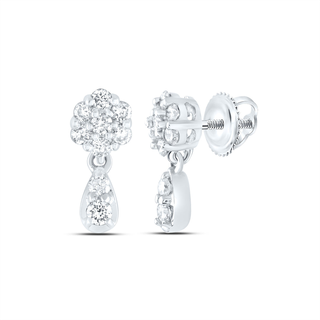 1/4CTW-DIA CN DANGLING EARRING Daisy Joyeria